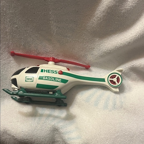 HESS  light up Red and Green Toy Helicopter - Picture 2 of 5
